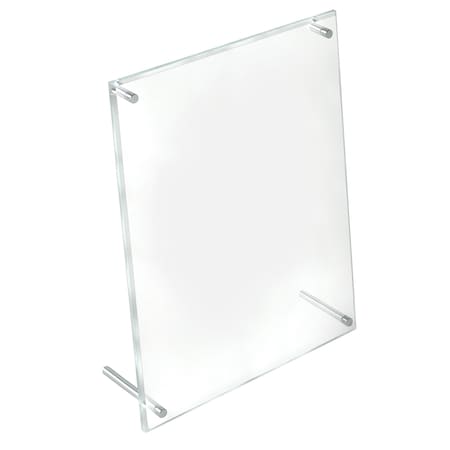 Azar Displays Beveled Edge L-Frame Acrylic Sign Holder 8.5"W X 11"H, PK2 252952